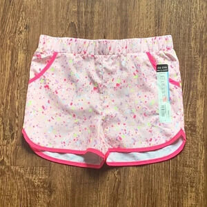 Girls Okie Dokie Athletic Pink Confetti Shorts 5T